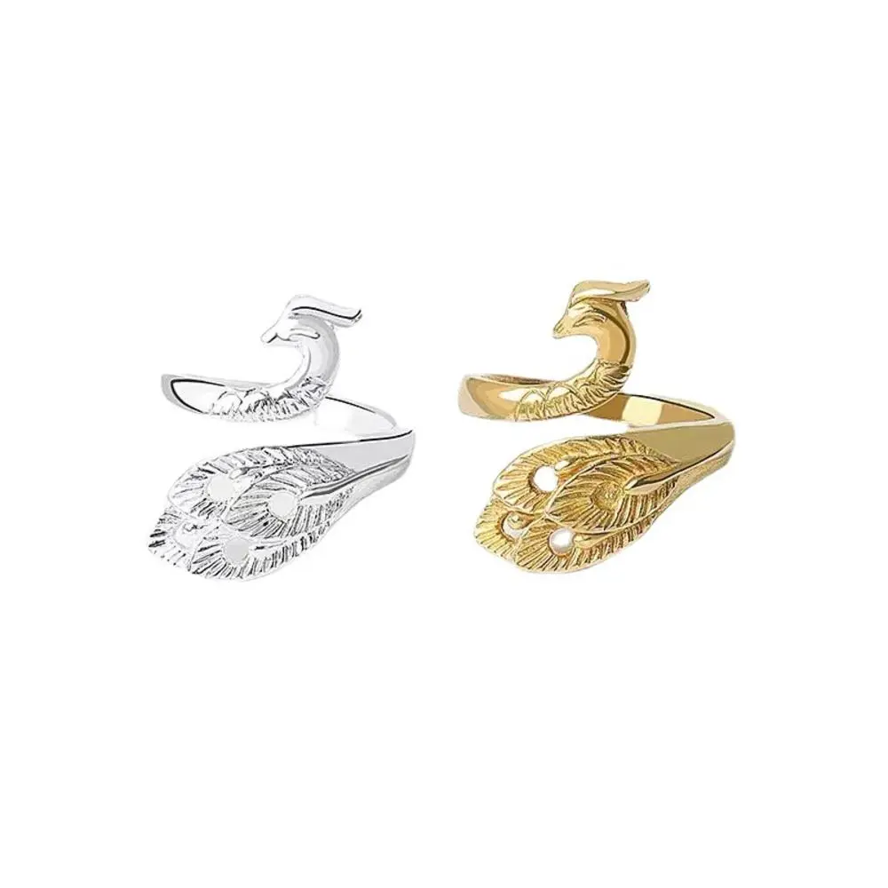 Open Ring Knitting Loop Crochet Fish Finger Wear Thimble Yarn Adjustable Fining Tools Peacock