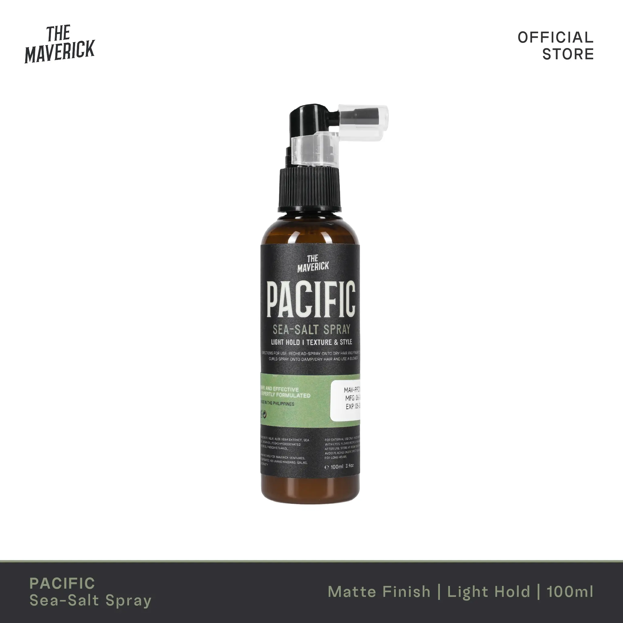 Pacific Sea-salt Texture and Styling Spray by The Maverick Hair Styling and Hair Care
