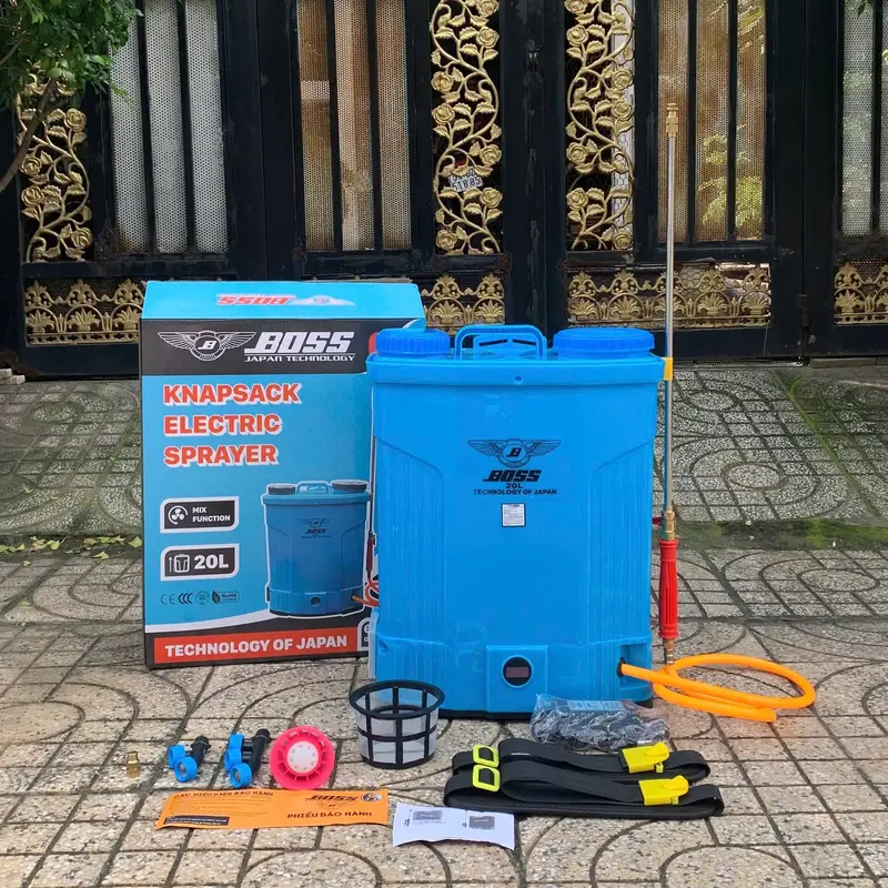 Bình xịt thuốc BOSS 16 lít 1 bơm gọn nhẹ vỏ bình cứng cáp trọng lượng 4.5Kg thời gian sử dụng 5-7 tiếng 5