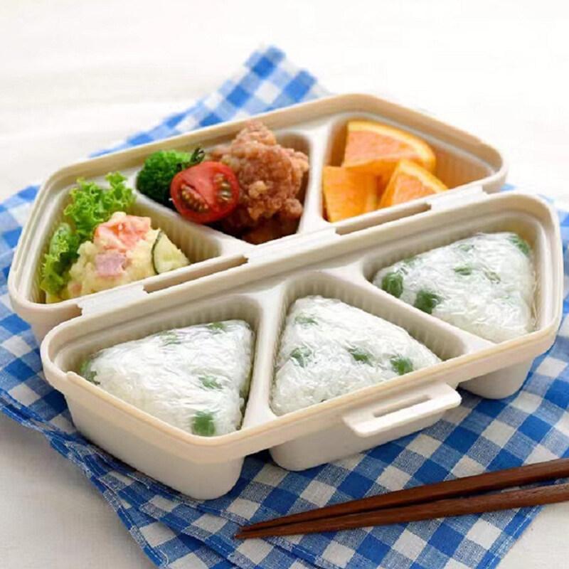 Khuôn Cơm Nắm Hình Tam Giác, Loại Ép Bento, 6 lỗ, Khuôn Sushi, Dụng Cụ Sushi, Khuôn Cơm Nắm Tự Làm