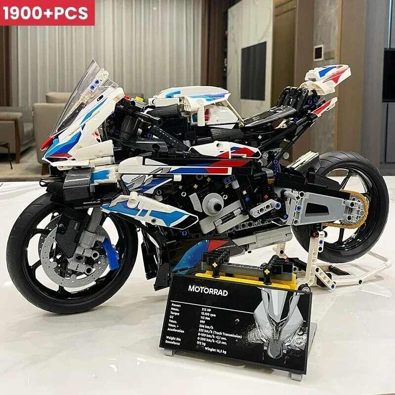 Product Introduction of New Building Bocks Simulation Motorcycle Decoration Assembly Model Difficult Toy Boy Educational Creature Gifts 0