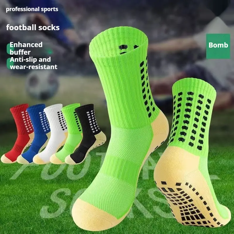 Football Socks Men's Mid-Calf Training Non-Slip Sports Major Thick Towel Bottom Stockings Basketball Thickening and Wear-Resistant