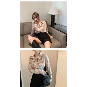 เสื้อเชิ้ตพิมพ์ลาย มาใหม่ เสื้อผู้หญิง เรียบหรู กันแดด