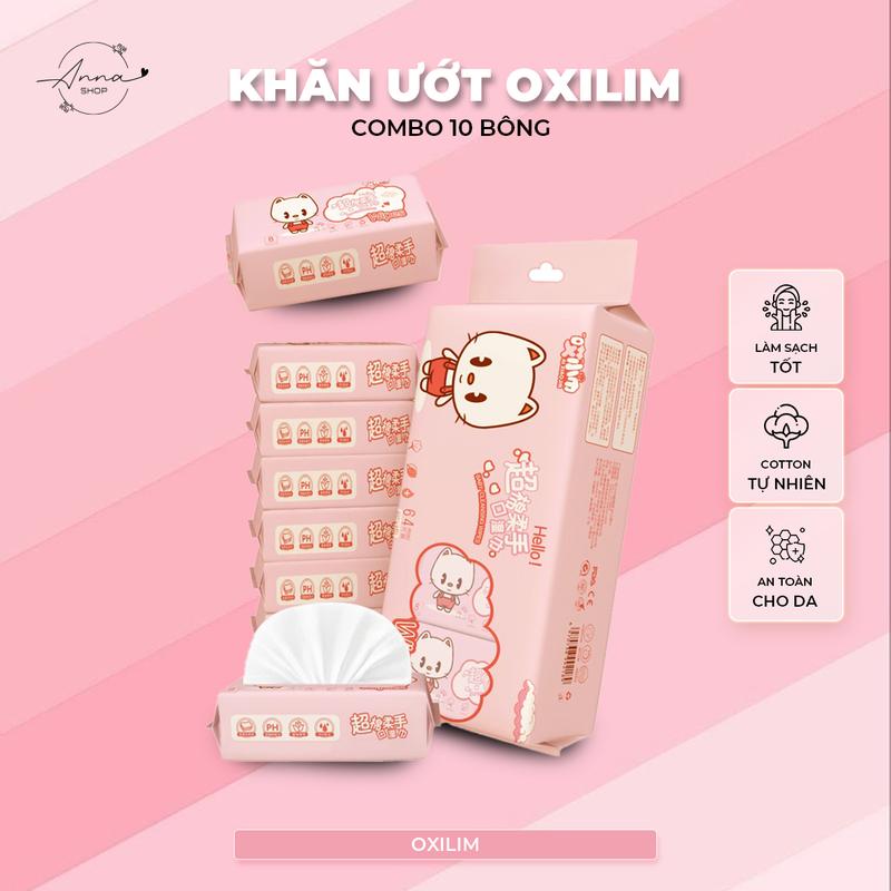 Combo 10 Bịch Khăn Giấy Ướt Mini Hoạt Hình (LOẠI 1) Cao Cấp - 1 Bịch Gồm 8 Gói Nhỏ Bỏ Túi Tiện Lợi ( 10 Bịch = 80 gói nhỏ )