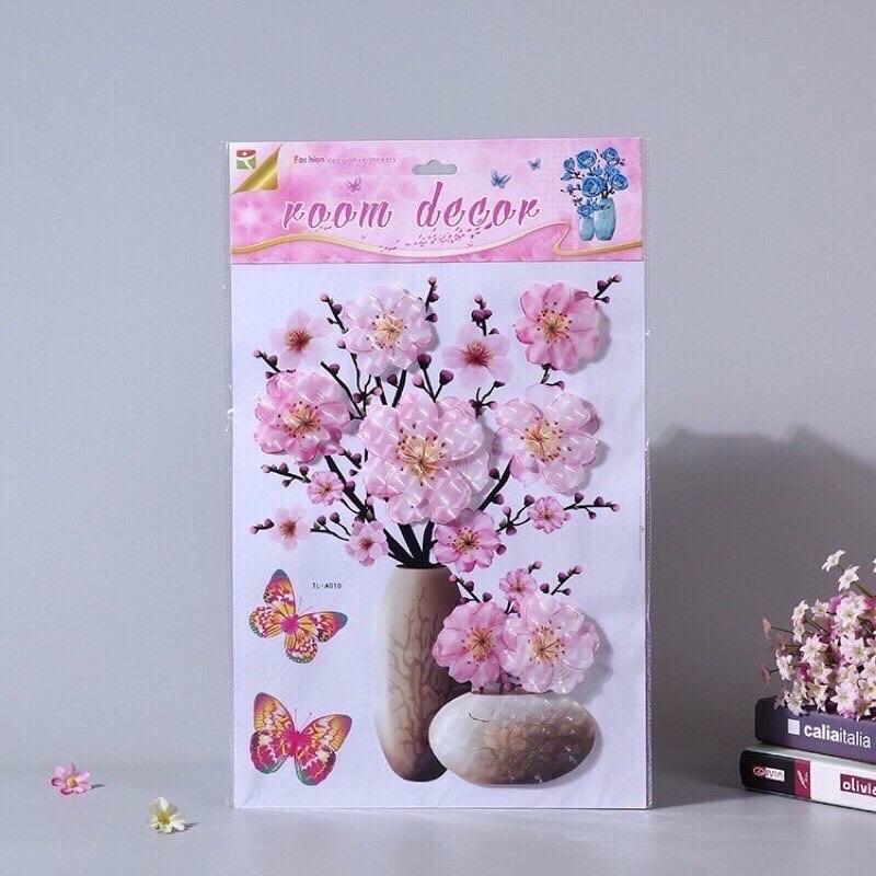 Tranh dán tường hoa nổi 3D sẵn keo dán Decor Decor Phòng Decal 8