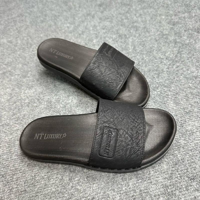 Dép da nam khâu quai đế bằng chống trơn trượt DéP Slipper dépcao dép  đế cao 4