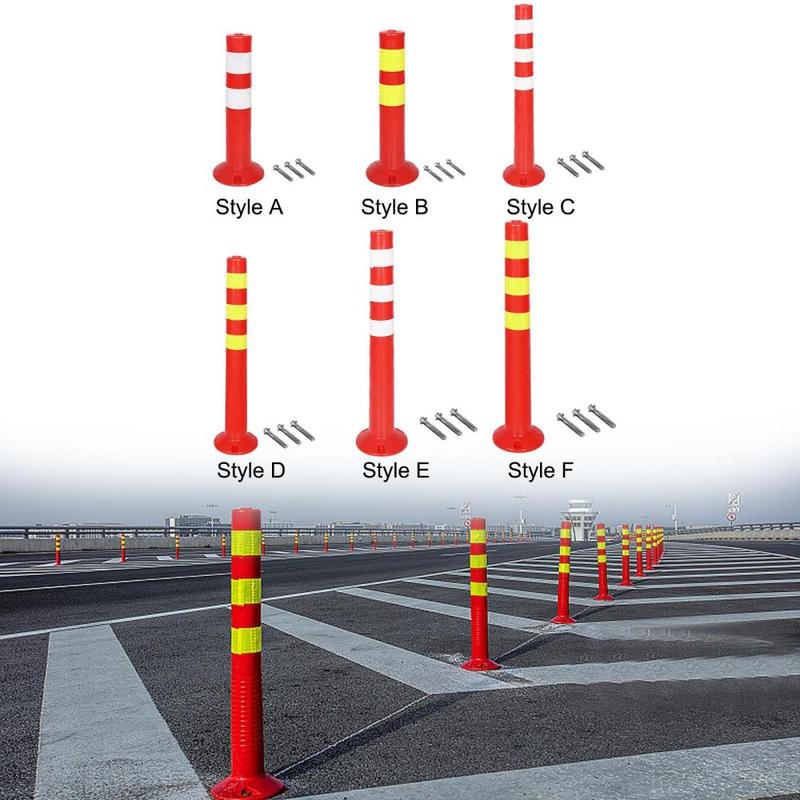 Reflective Pipe Warning Post Parking Barrier Pole Safe Bollard Post for Industrial Storefront Sidewalks Traffic Area Hotels 3