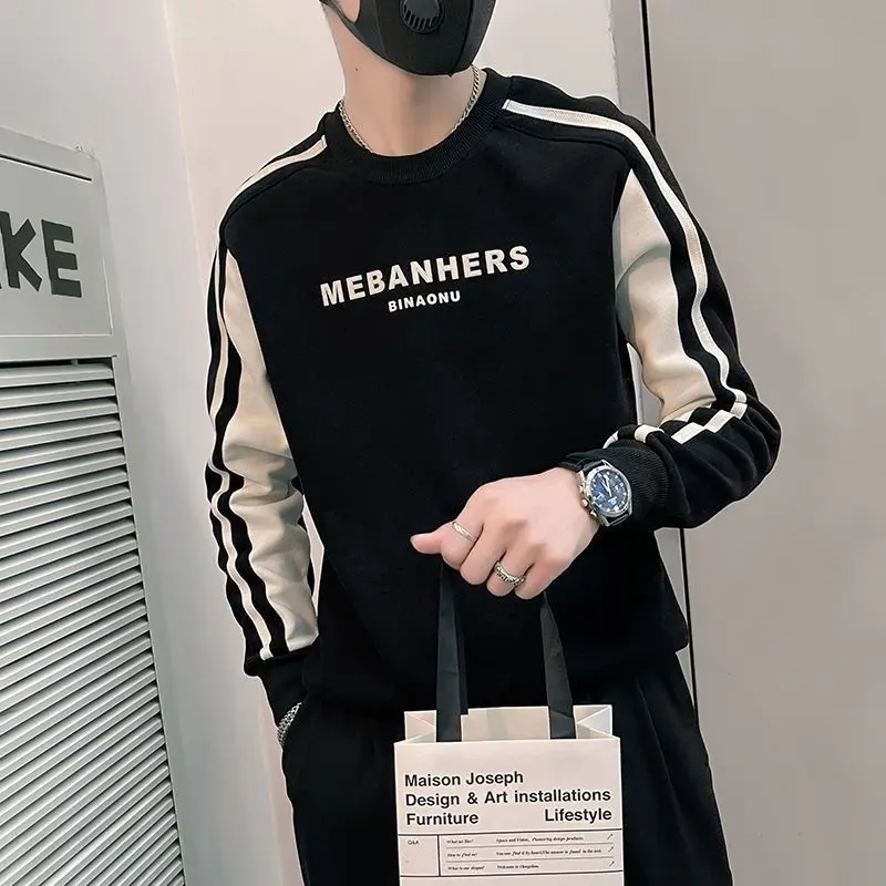High-End Men's Sweater Fashion Brand Spring and summer Pullover T-shirt Men's Top 2024 New Long-Sleeved T-shirt Coat T Hoodie Longsleeve Crewneck Casual Menswear Human Round Neck Lingerie Wetsuit