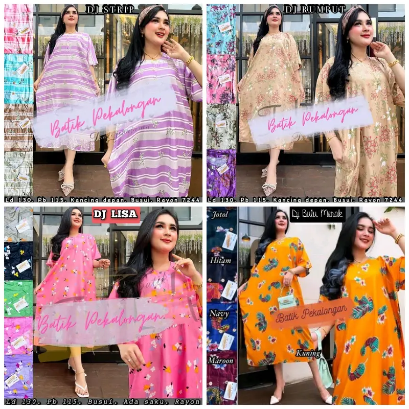 95.000 ribu = 3 pcs DASTER SUPER JUMBO Busui ( Rendom ) Rayon Motif Kancing Bumil 6