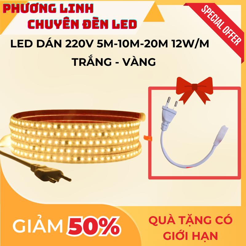 (5M-10M-20M) LED DÂY DÁN 2835 120 LED/M 8MM CẮM ĐIỆN TRỰC TIẾP CÓ BỌC NHỰA SILICON VÀ CÓ KEO DÁN SẲN, CẮT 10CM 1 ĐOẠN TRANG TRÍ TRONG NHÀ VÀ NGOÀI TRỜI dây đèn led   dây đèn led   đèn tuýp & dải đèn chỉ  led