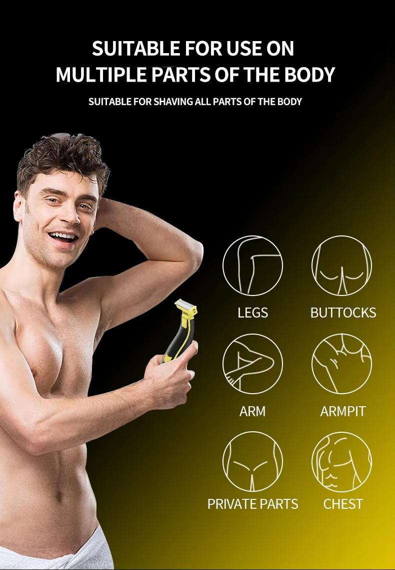 Product Introduction of Professional Men's Body Hair Trimmer | IPX6 Waterproof & USB Fast Charge | 4 Adjustable Combs for Chest/Back/Private Parts hair  trimmer 3