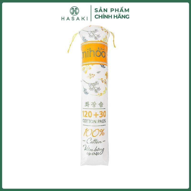  Bông Tẩy Trang Mihoo Bông Tròn Túi 150 Miếng | HASAKI BEAUTY 
