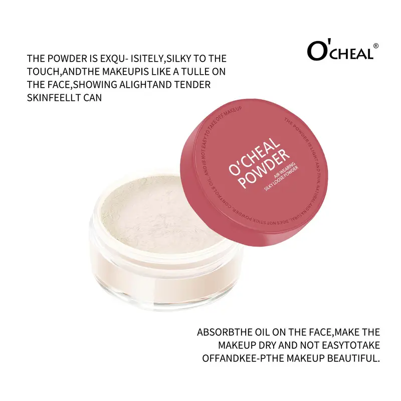 Long-lasting Oil Control Powder, 1 Box Matte Finish Makeup Setting Powder, Face Makeup Accessories for Women & Girls, Cosmetic 7