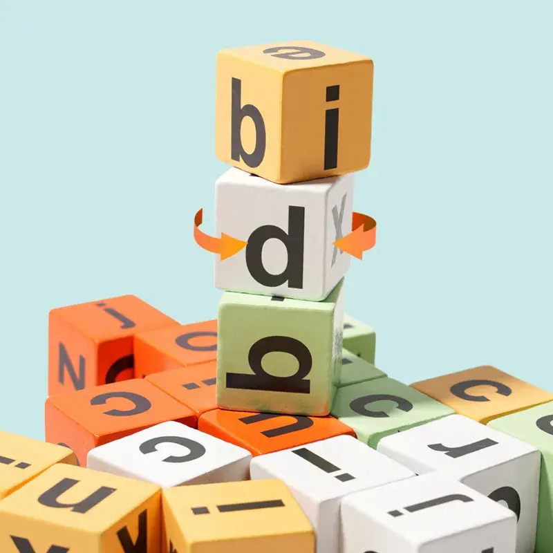 Khối Chữ Cái Montessori Bằng Gỗ, Bộ Ghép Hình Ghép Nhận Thức, Dành Cho Trẻ Em, Học Tập Ghép Chữ Cái, Đồ Chơi Giáo Dục, Trò Chơi Chiến Đấu 2