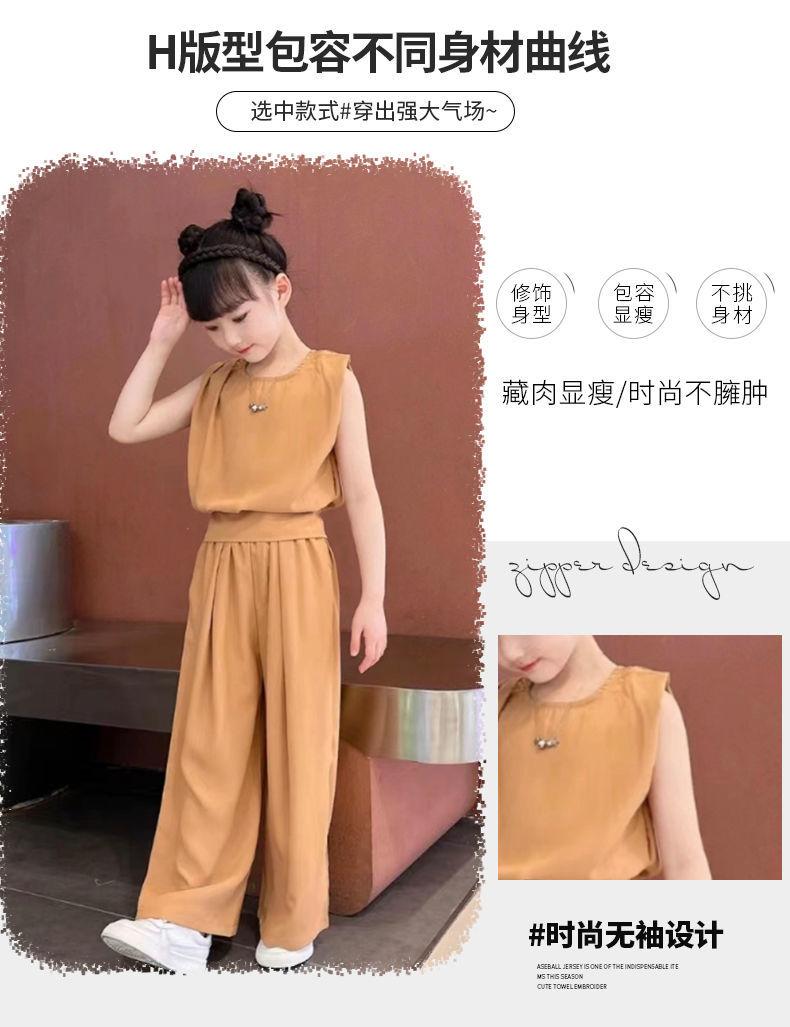 Product Introduction of Bộ Đồ Voan Mùa Hè Cho Bé Gái, Phong Cách Phương Tây Mới, Dành Cho Trẻ Em Trung Bình Và Lớn, Chất Liệu Lụa Lạnh Buộc Dây, Bộ Mỏng Thường Ngày, Năm 2024 3