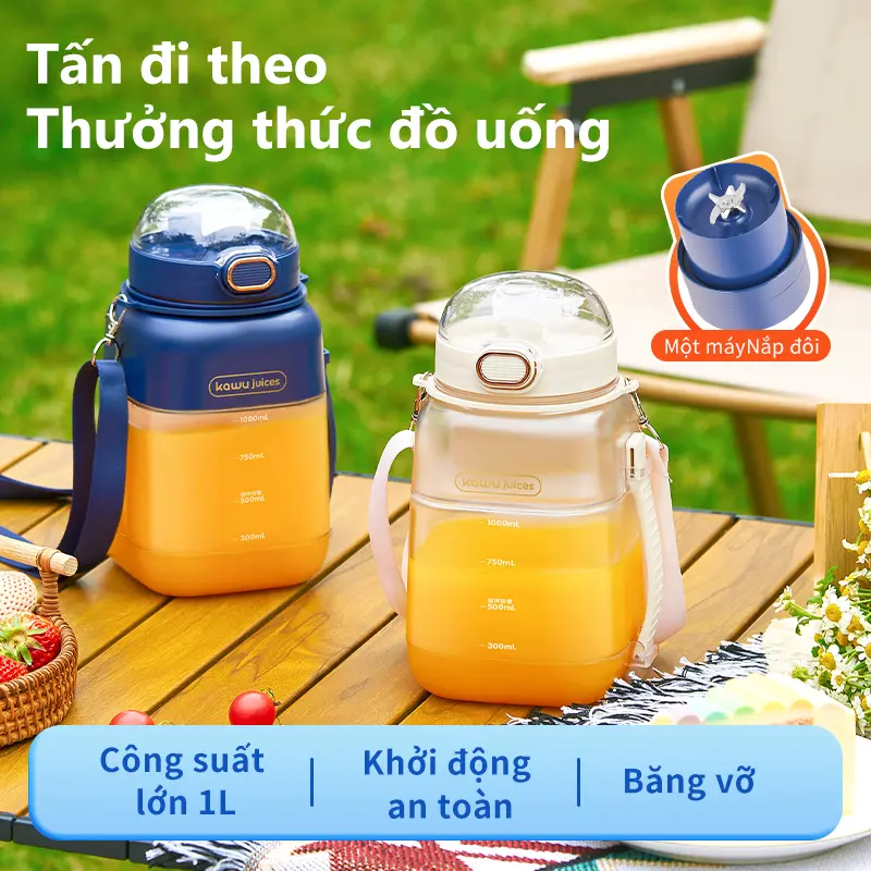 【Máy ép trái cây cầm tay có thể sạc lại】 Cốc đựng nước trái cây dung tích lớn Kawu, nước ép trái cây, máy ép trái cây, nước giải khát, đá nghiền mịn, công suất mạnh, mới vắt và uống, sạc lâu, có thể mang đi du lịch bất cứ lúc nào, Xay Sinh Tố,  HAY- 8302