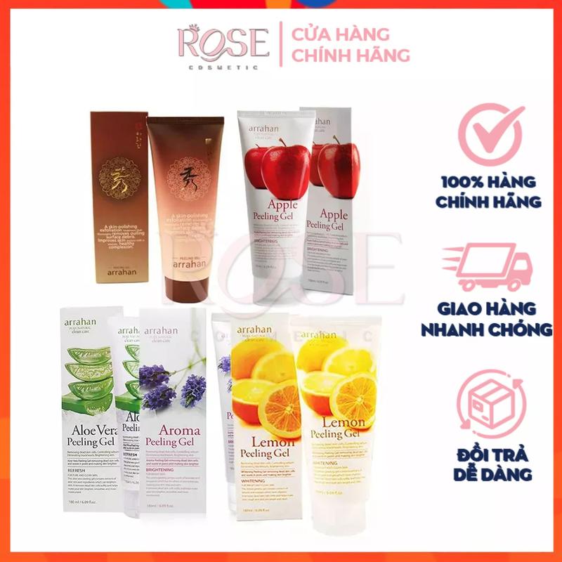 Gel Tẩy Da Chết Arrahan [CHÍNH HÃNG] Hàn Quốc Hoa Quả Siêu Hot Arahan Whitening Peeling Gel 180ML