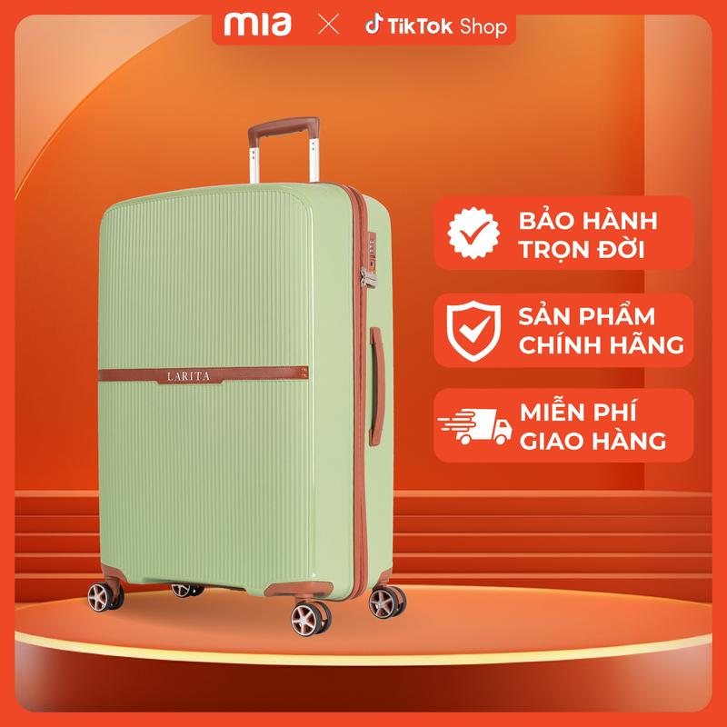 Vali Larita Remi 3 size 20/24/28 Vali kéo du lịch Chất liệu Nhựa PP siêu bền bỉ, hạn chế bể vỡ, chịu mọi va đập, Khoá số TSA chuẩn HOA KỲ - Vali MIA MIỄN PHÍ BẢO HÀNH TRỌN ĐỜI