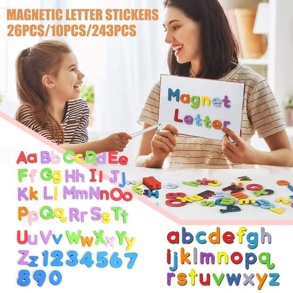 Magnetic Letters Magnets Alphabet And Numbers Toy ABC 123 Educational Preschool Set Learning H8X2