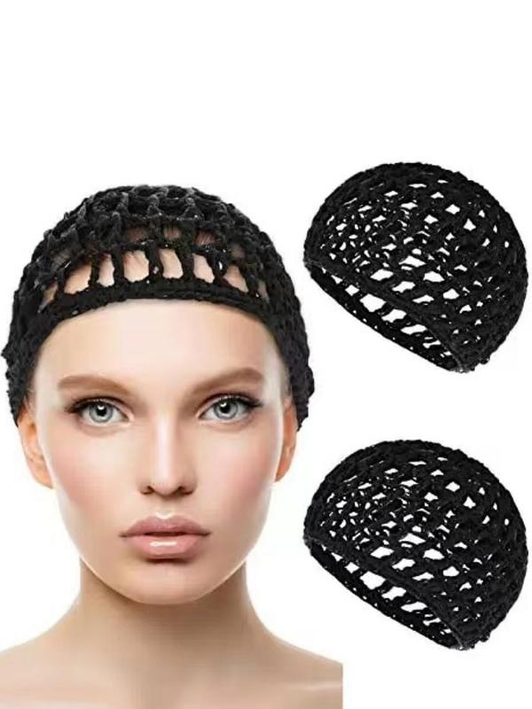 Solid Color Hollow Out Design Hats, Casual Elastic Hair Cap for Women, Fashionable Hair Accessories for Daily Wear 2