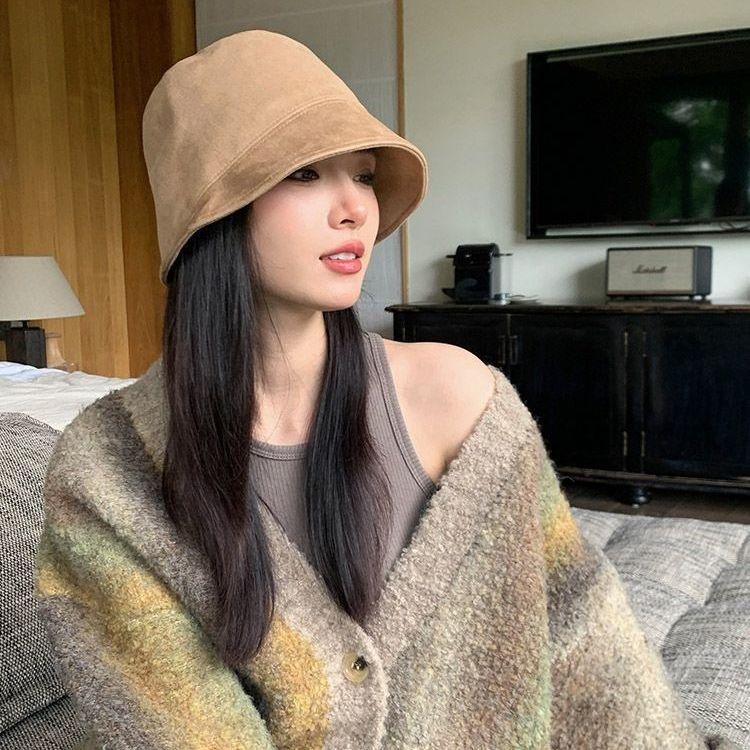 Mũ ngư dân mùa xuân và mùa thu cho nữ, Mũ tai bèo da lộn hình hươu thường ngày 1