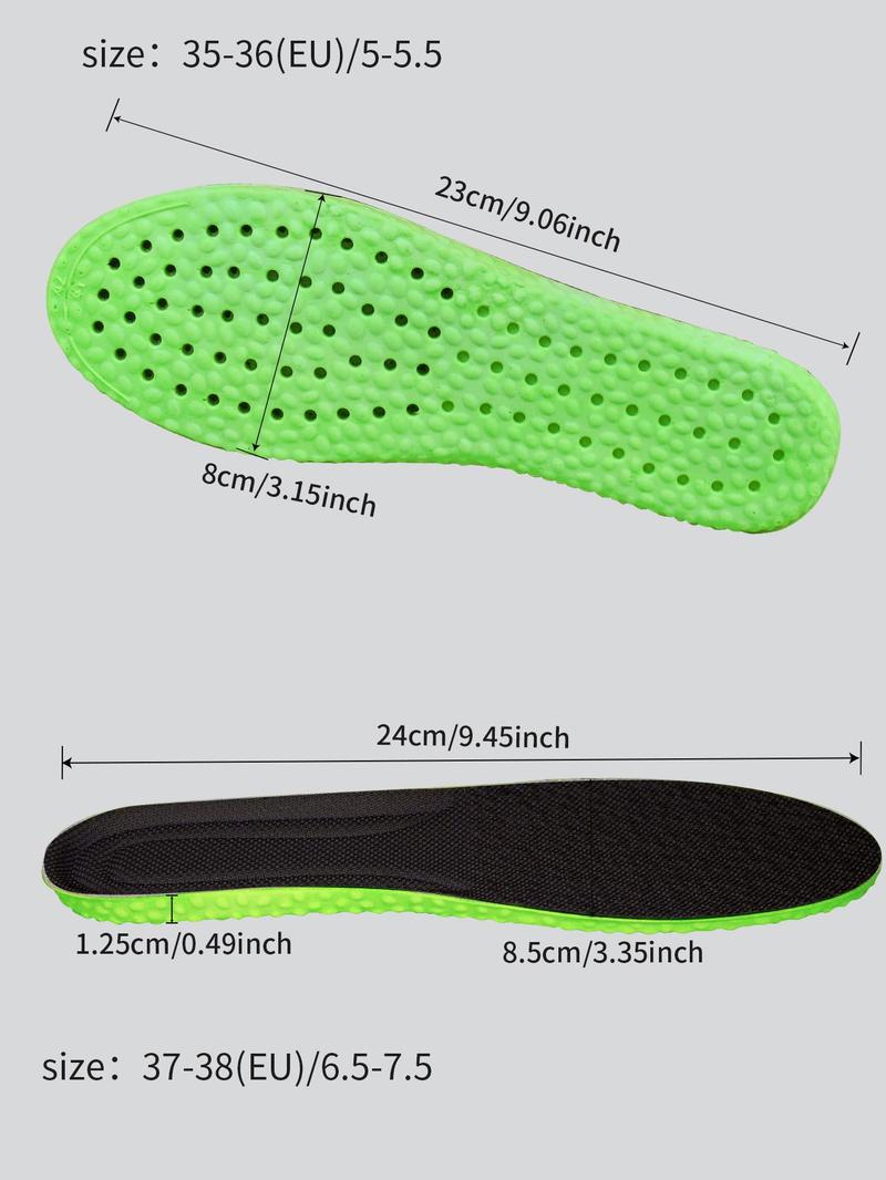 Product Introduction of PU Foot Stomping Sole, Super Soft Sports Insoles, Shock Absorption Insoles, Arch Support Orthotics, Can Be Cut in Size, Suitable for Running and Daily Activities 1