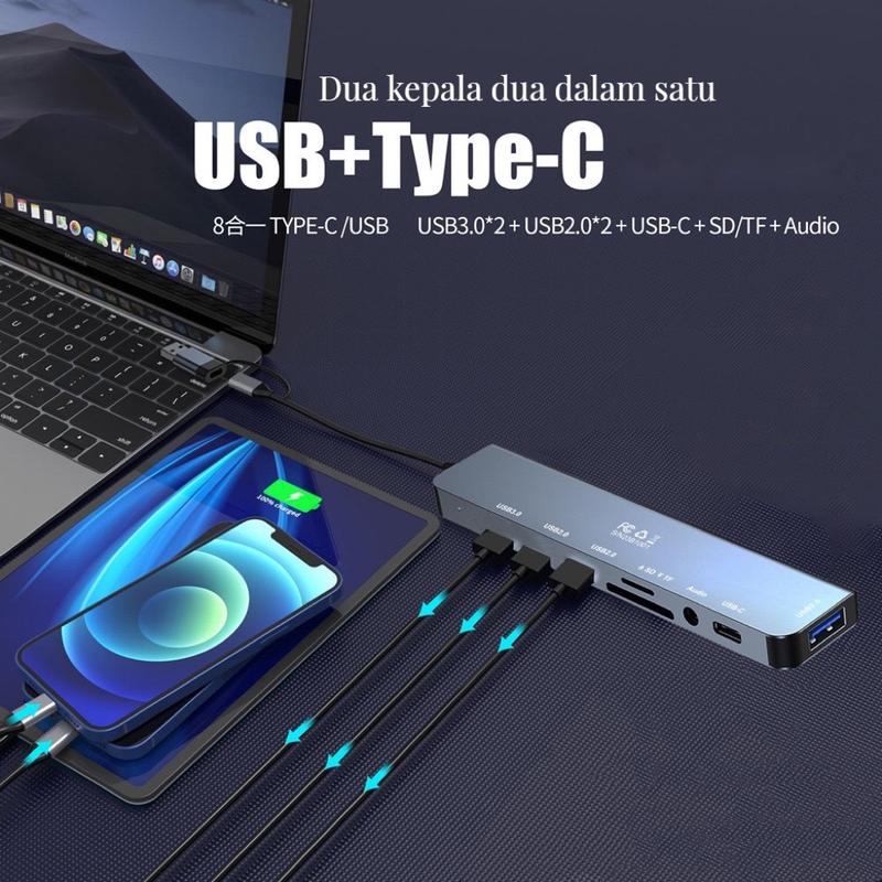 [RADY] MAYY 8IN1 Adapter Connector DS01 USB-C Type-c Kable Konekter Multifungsi SD Card TF Card Computer Laptop Phone Table 4