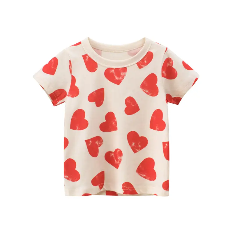 Children's Short-Sleeved Printed T-shirt Baby Clothes Girls Children's Summer Clothing