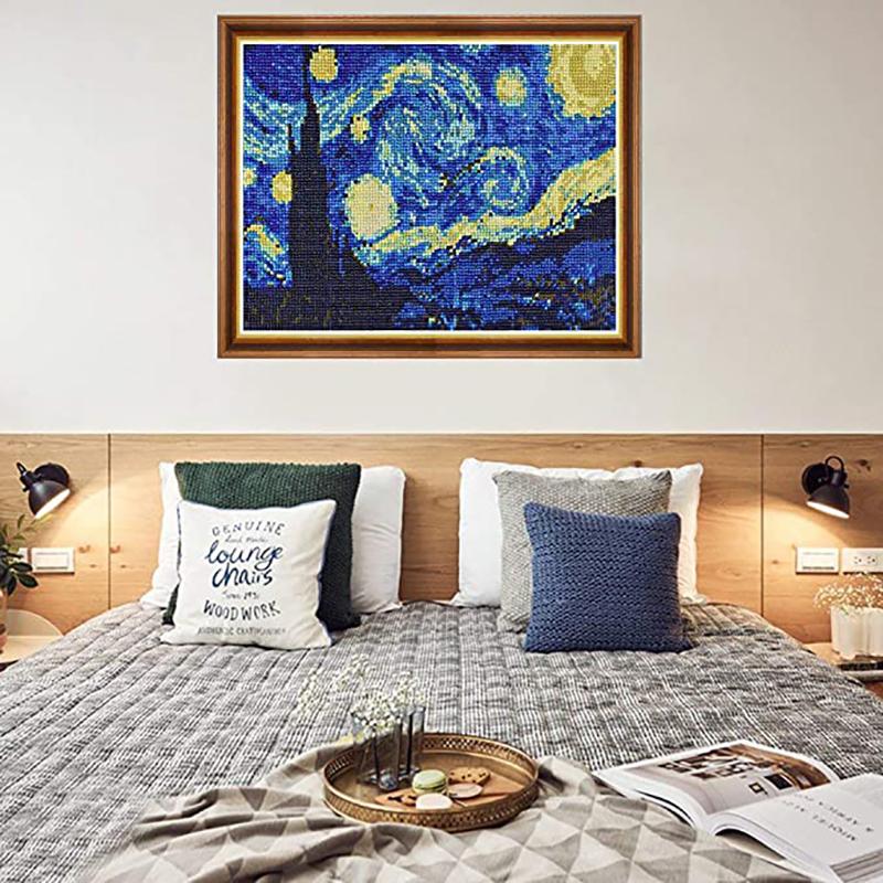 Product Introduction of Full Drill 5D  Painting Starry Night  Painting for Wall Decor 13