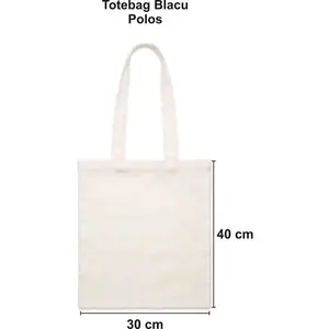 TOTEBAG BLACU POLOS 30X40 OBRAS DAN PEREKAT VELCRO Polos