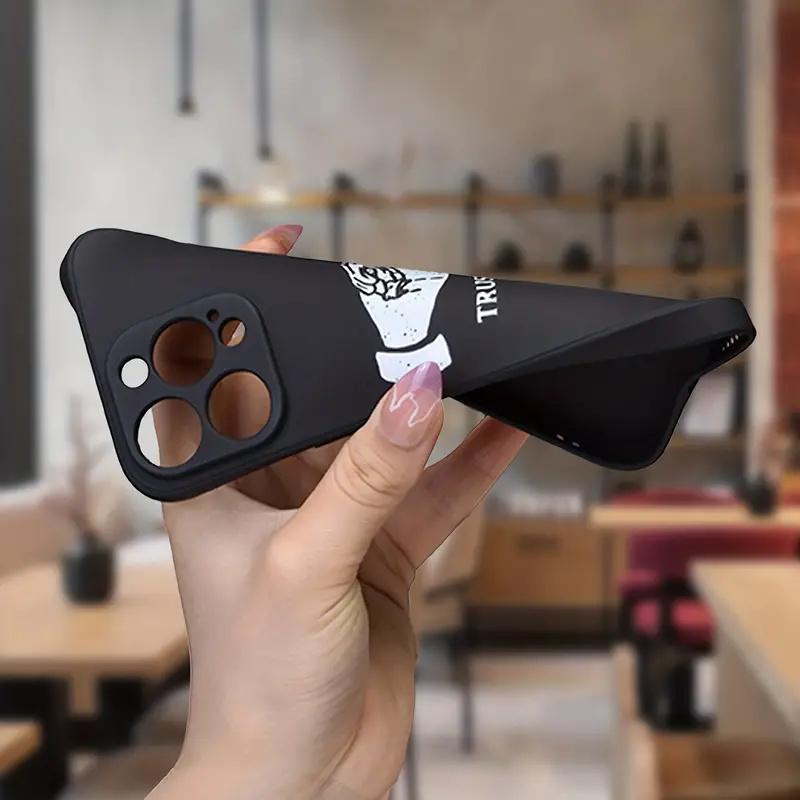Creative Snake & Hand Pattern Phone Case, Anti-drop Cellphone Protective Case, All-inclusive Shockproof Mobile Phone Cover for iPhone 11 12 13 14 15 Series 3