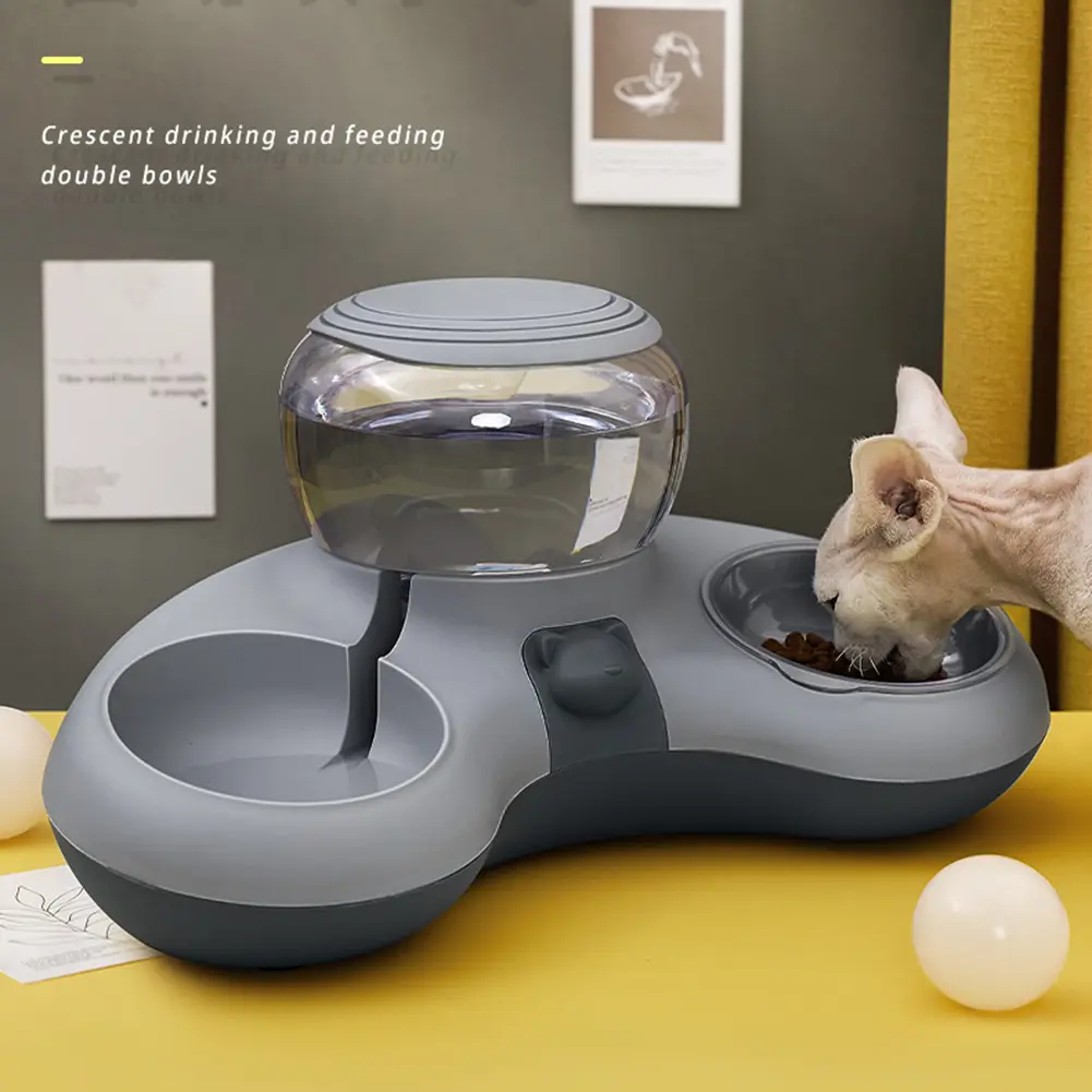 Pet Cat Automatic Bowl Feeder Dog Cat Drink Bowl Fountain Bowl Couple Drink Bowl Lifting Bowl Rack Bowl Plate for Cat