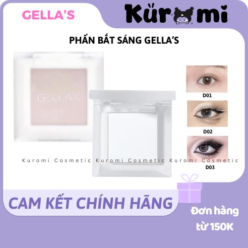 GELLA'S Phấn Highlight Bắt Sáng Gella's Phấn Highlight GELLA dạng phấn Làm Sáng Bền Màu Trung Tâm Gương Mặt Bên Màu Lâu Trôi 1.6g