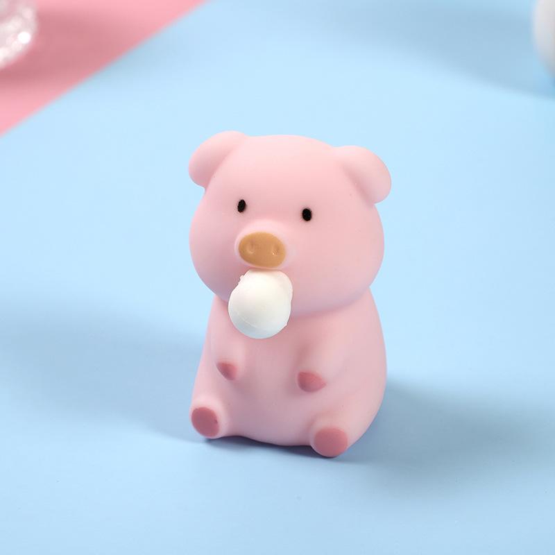 Product Introduction of Decompression and Spitting Pig Cute Blowing Bubble Squeeze Duck Decompression Vent Children Toys Pig Spitting Bubble Squeezing Toy 5