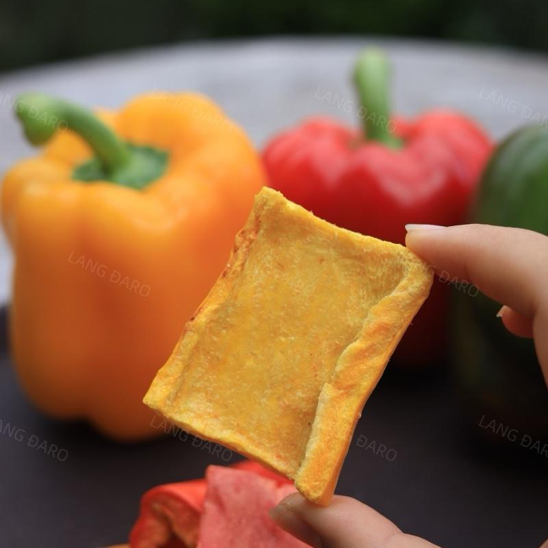 Ớt chuông ngọt sấy thăng hoa [Đaro Food] - Snack vitamin, không gia vị, túi 100gr 4