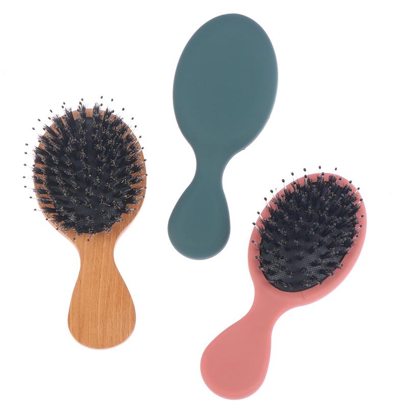 Women's Hair Brush Comb Natural Boar Bristle Anti-static Hairbrush  Barber Brush 3