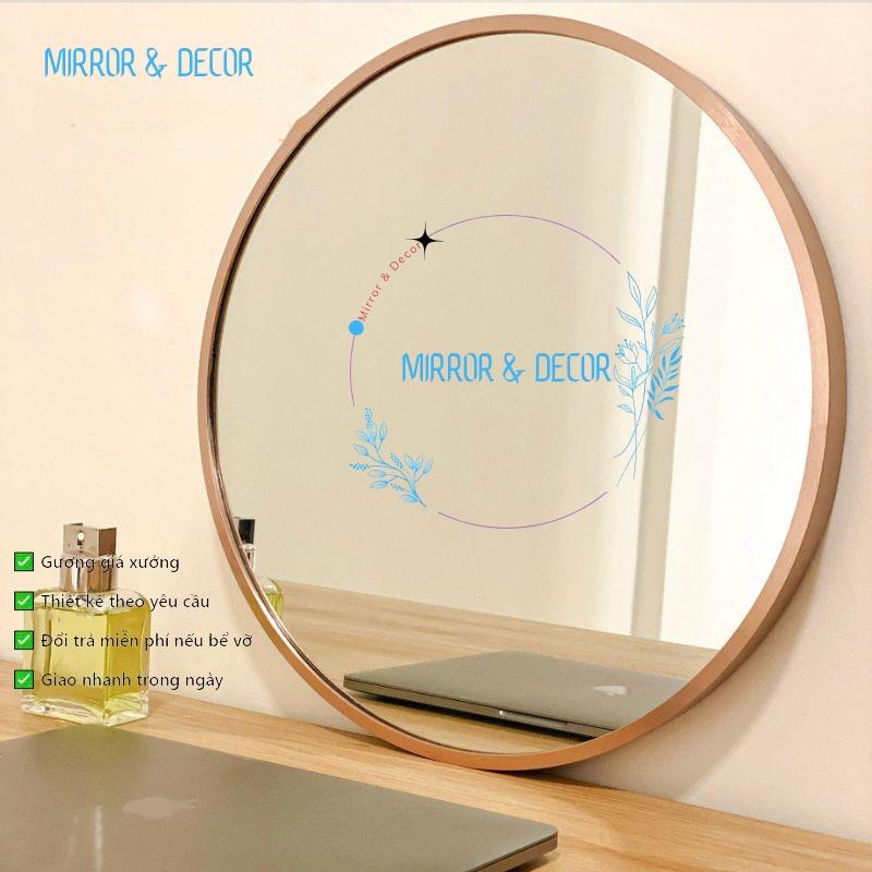 Gương tròn viền nhôm chống xước, Gương decor cao cấp, Màu sắc, Kích thước đa dạng, Đầy đủ phụ kiện  Gương Trang Trí 2