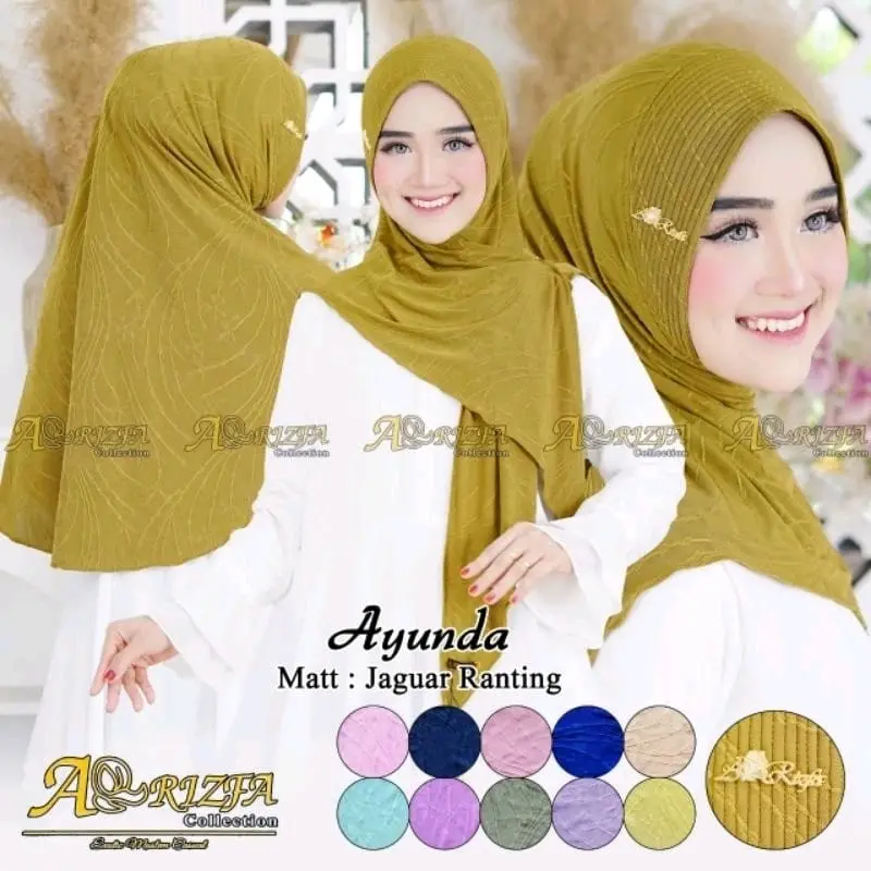 ARRIZFA HIJAB INSTAN AYUNDA  KERUDUNG MUSLIM Pad Panjang Tebal