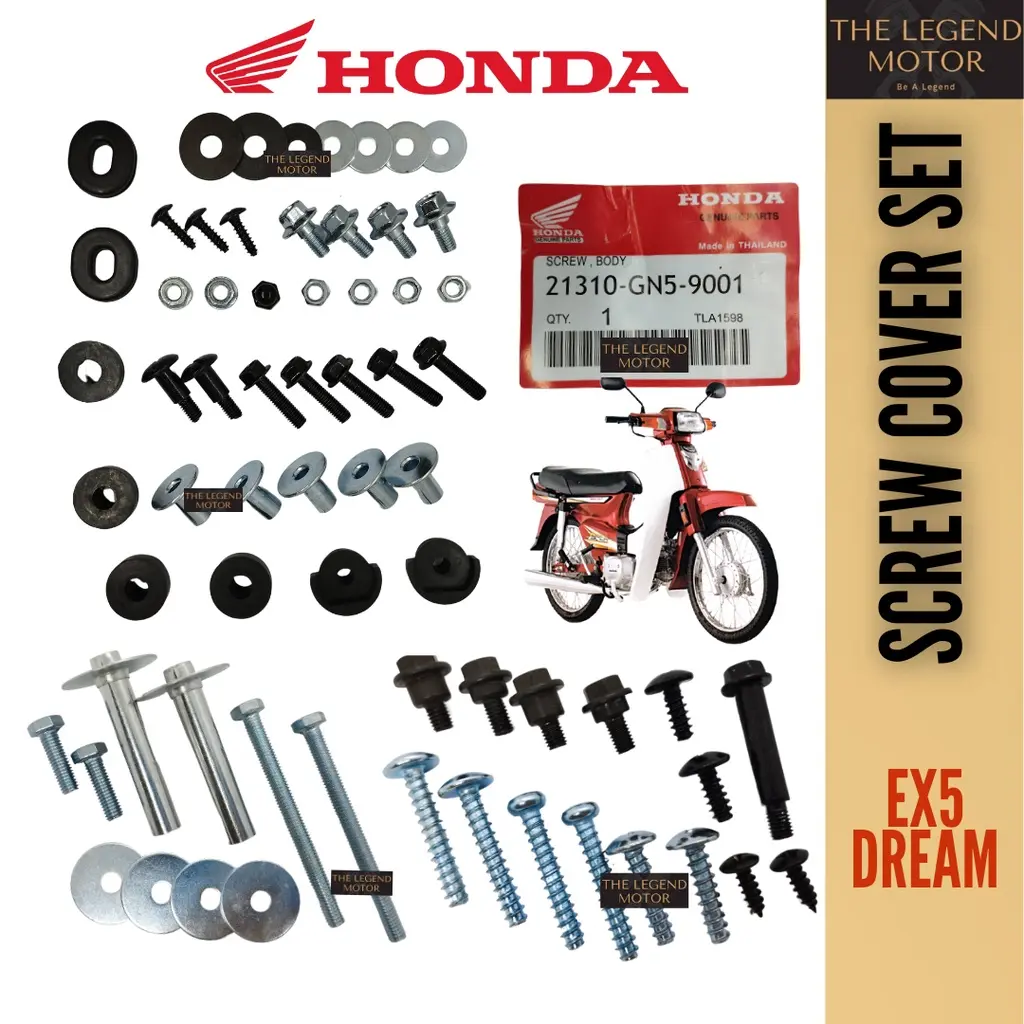 HONDA EX5 HIPOWER EX5 DREAM BODY COVER SCREW SKRU SKREW CAVER SET COMPLETE FULL COVERSET 100% GOOD QUALITY ASSURED -lb