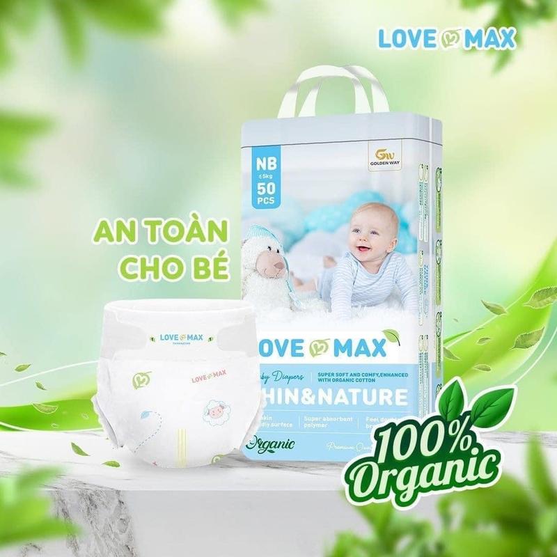 [TẶNG QUÀ] combo 2 Bịch bỉm quần LOVE MAX Organic 100 miếng, M-5XL  Cho Bé Voi 1