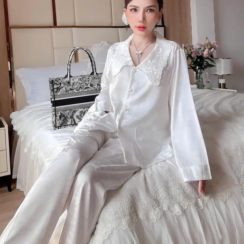 Bộ ngủ 33 lụa gấm xinh mặc nhà, đồ ngủ QCCC 1