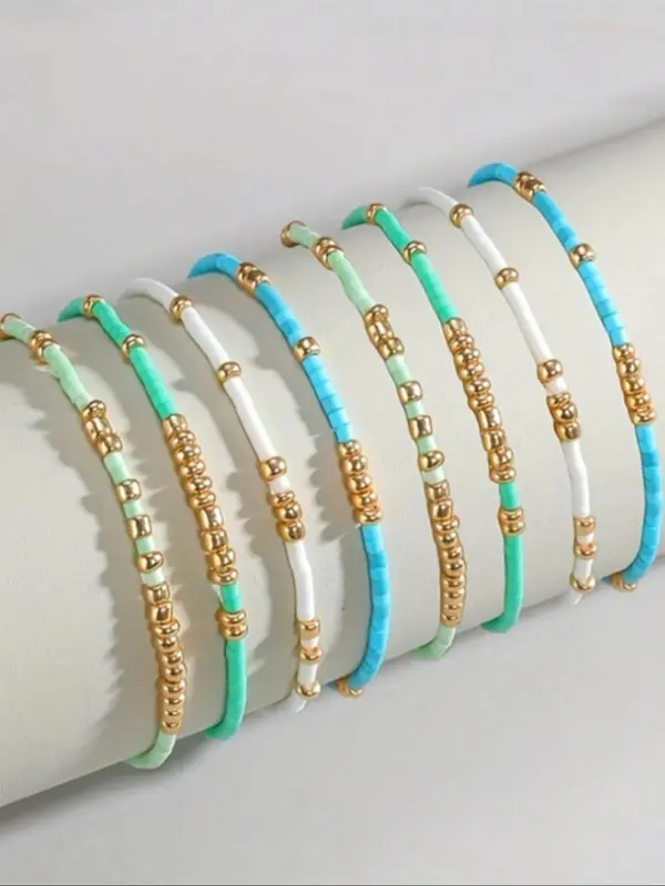 Boho Style Beaded Bracelet, Fashion Colorful Beaded Bracelet for Women & Girls, Casual Trendy Accessories for Party, Daily Clothing Decor 2