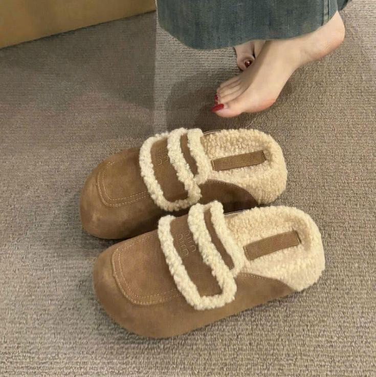 Sục lông miu Cao Cấp SIÊU HOT 2025 đế cao trẻ trung tôn dáng B58 dép sục lót lông sục xám dép sục lông DéP Shoes Nữ GiàY