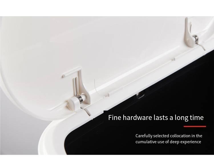 Product Introduction of Waste Bins Trash Can Press Type Double Plastic Living Room Slot Sanitary Bucket Bathroom Clutter Bucket Storage 7