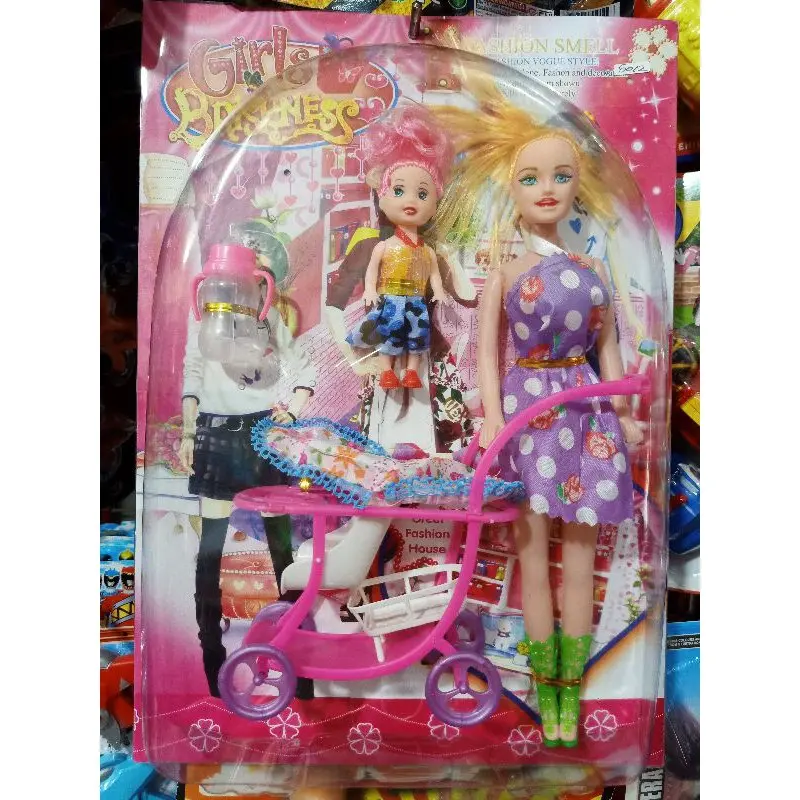 MAINAN ANAK PEREMPUAN BARBIE + ANAK TROLY / BONEKA BARBIE