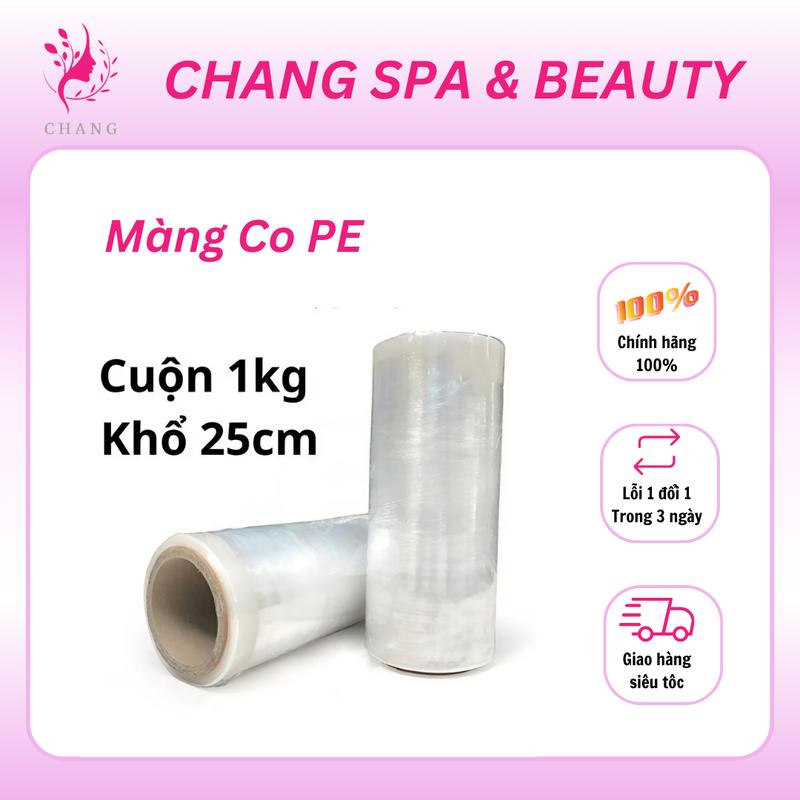 Cuộn Màng Co PE - 25cm - 1kg Bọc Sản Phẩm Thực Phẩm Quấn Bụng Đa Năng