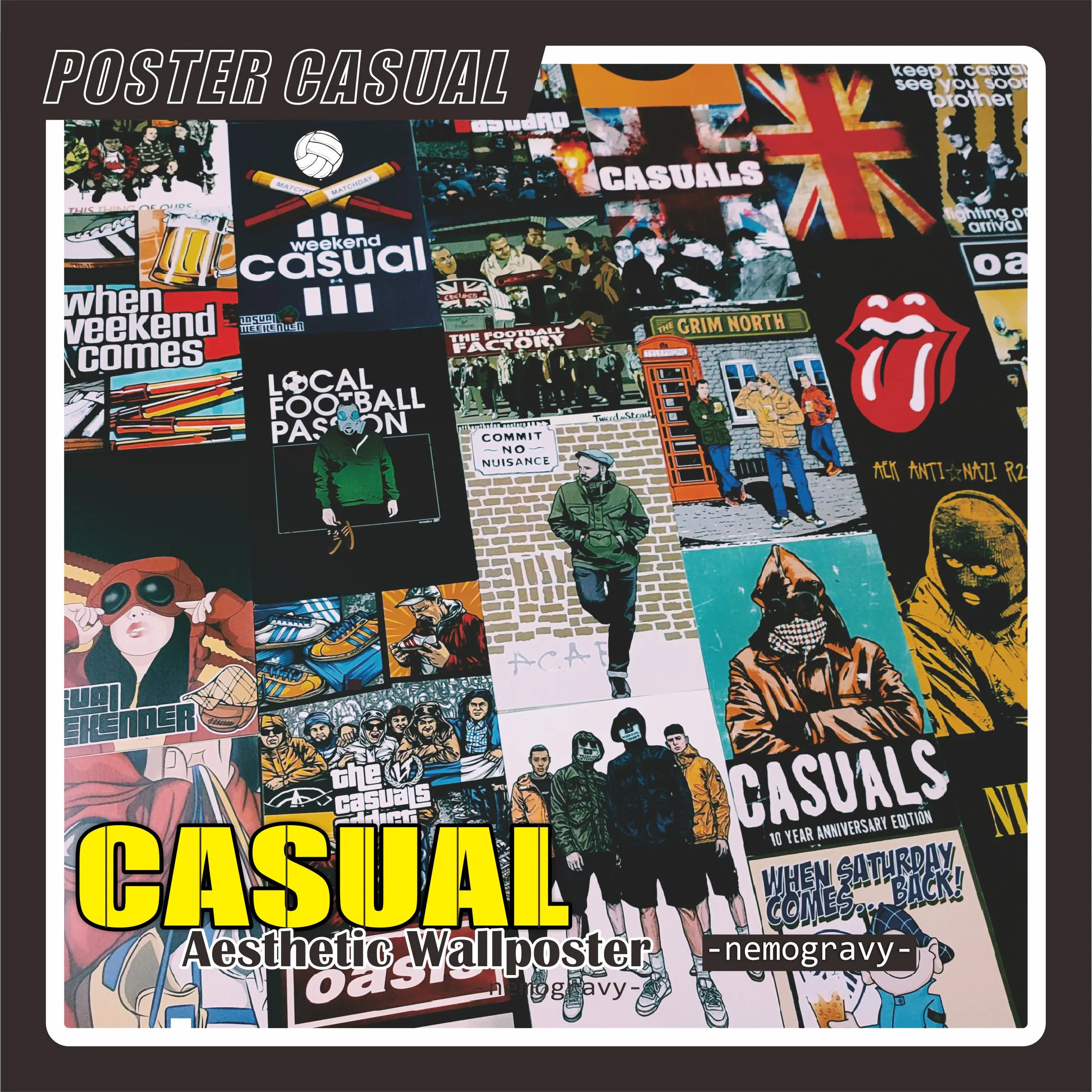 POSTER DINDING AESTHETIC TEMA CASUAL