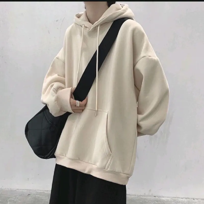 áo hoodie  nỉ nữ trơn. form rộng  túi mũ dây rút Nữ Women Top 4