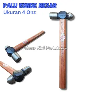 PALU KONDE 1 LB GAGANG KAYU MURAH - PALU KONDE BESAR - Palu Lokal Baja Cor