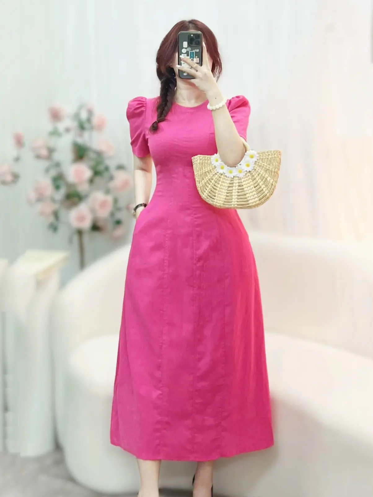 Đầm Dáng Dài Đi Tiệc Đơn Giản Nhẹ Nhàng Thanh Lịch  Thiết Kế TuTu Store  Mã D510 Nữ Women